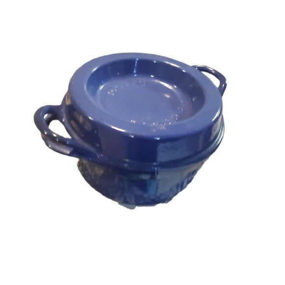 Cottagecore Boho Le Creuset Doufeu 20 Blue Enameled Caat Iron RARE - Picture 3 of 6